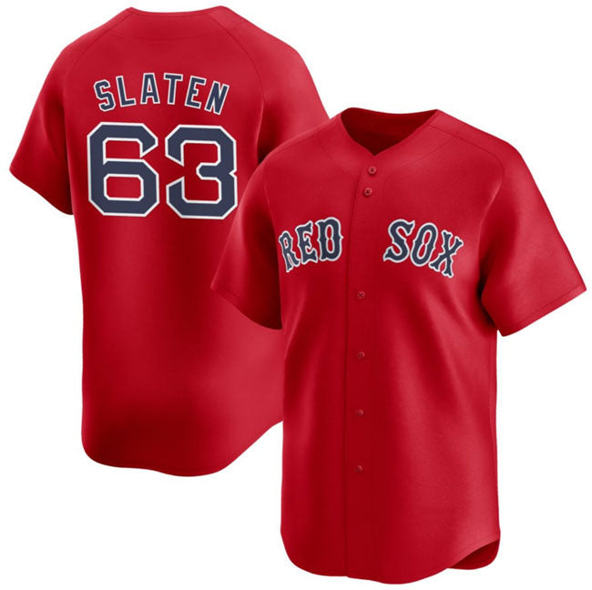 Custom #63 Red 2025 BOS Baseball Shirt Top
