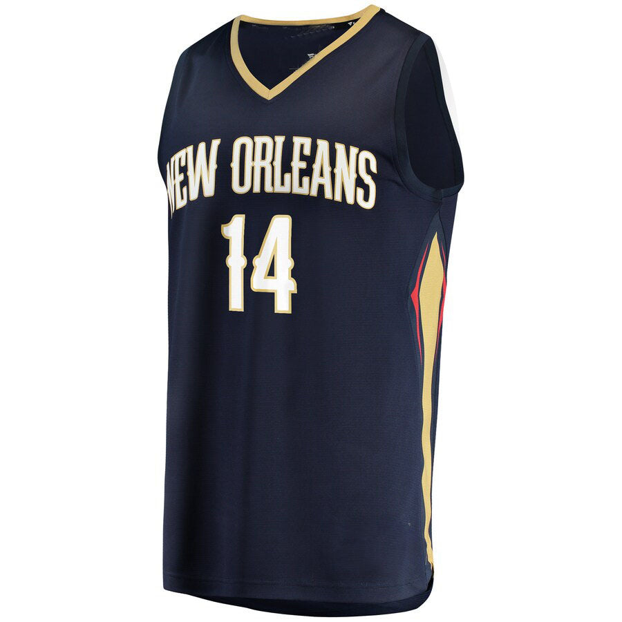 Custom #14 Navy NOP Basketball Shirt Top