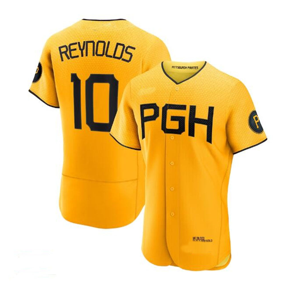 Custom #10 Gold 2023 City Connect PIT Baseball Shirt Top