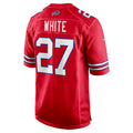 Custom #27 White BUF Football Shirt Top