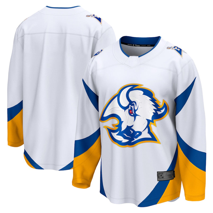 Custom White BUF Hockey Shirt Top