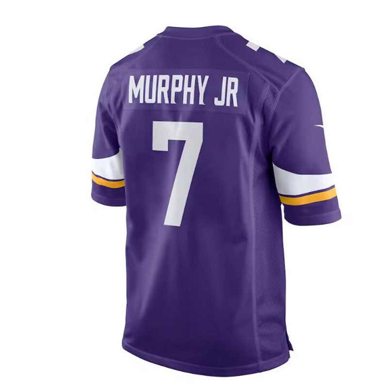 Custom #7 Purple MIN Football Shirt Top