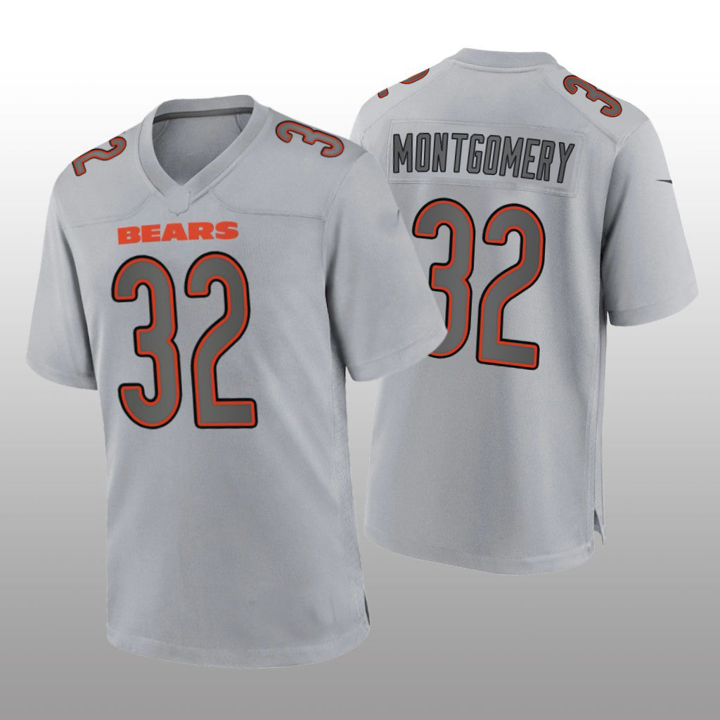 Custom #32 Gray CHI Football Shirt Top