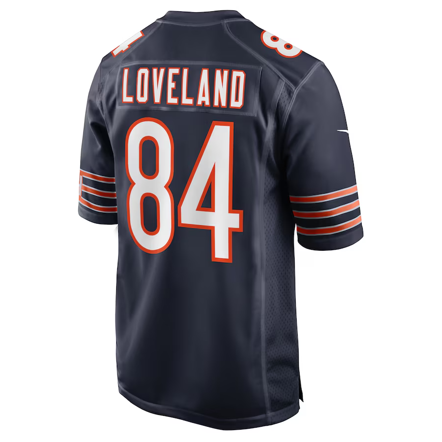 Custom #84 Navy 2025 CHI Football Shirt Top