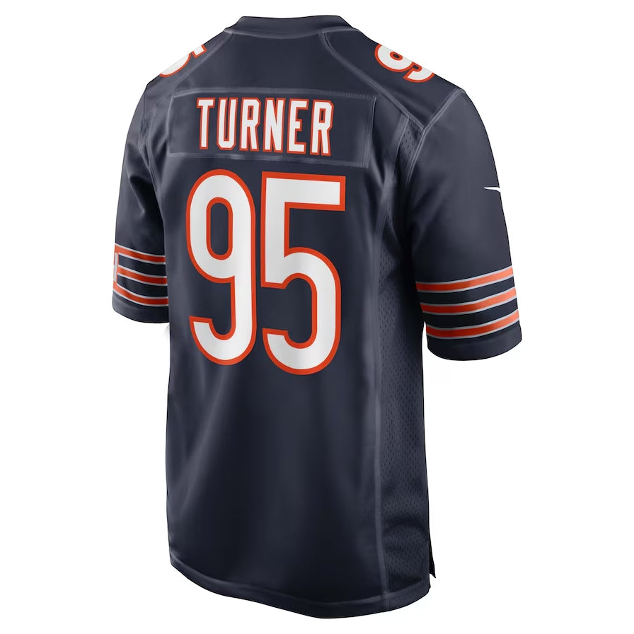 Custom #95 Navy CHI Football Shirt Top