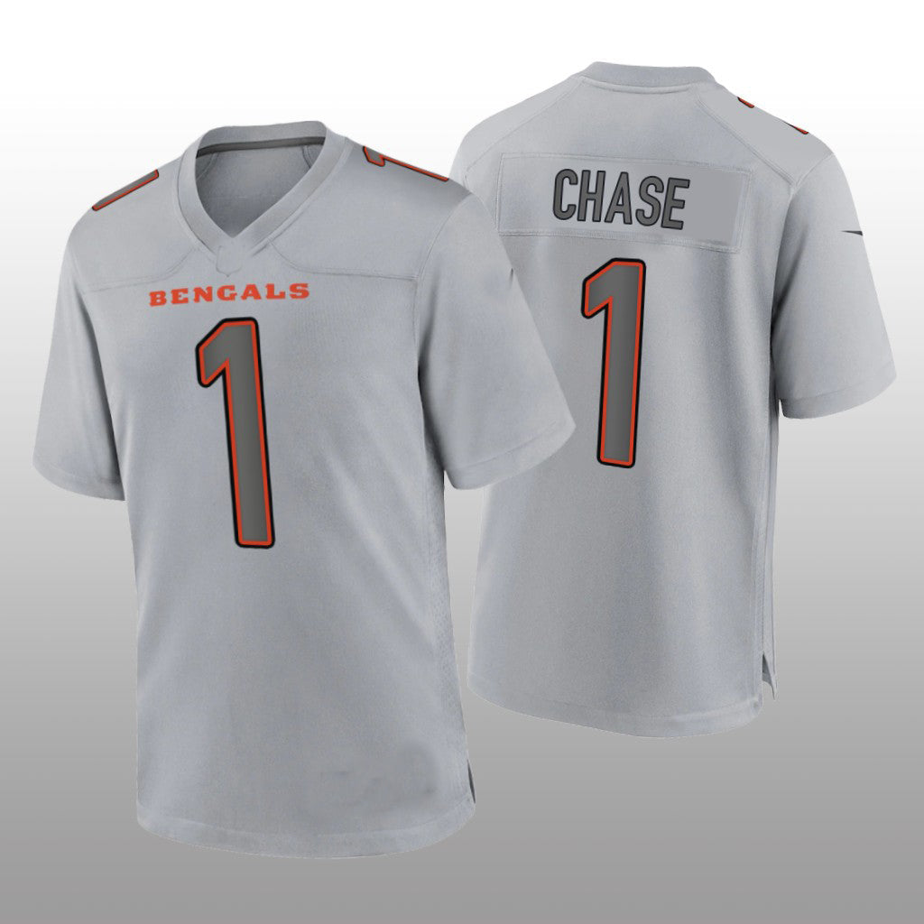 Custom #1 Gray CIN Football Shirt Top