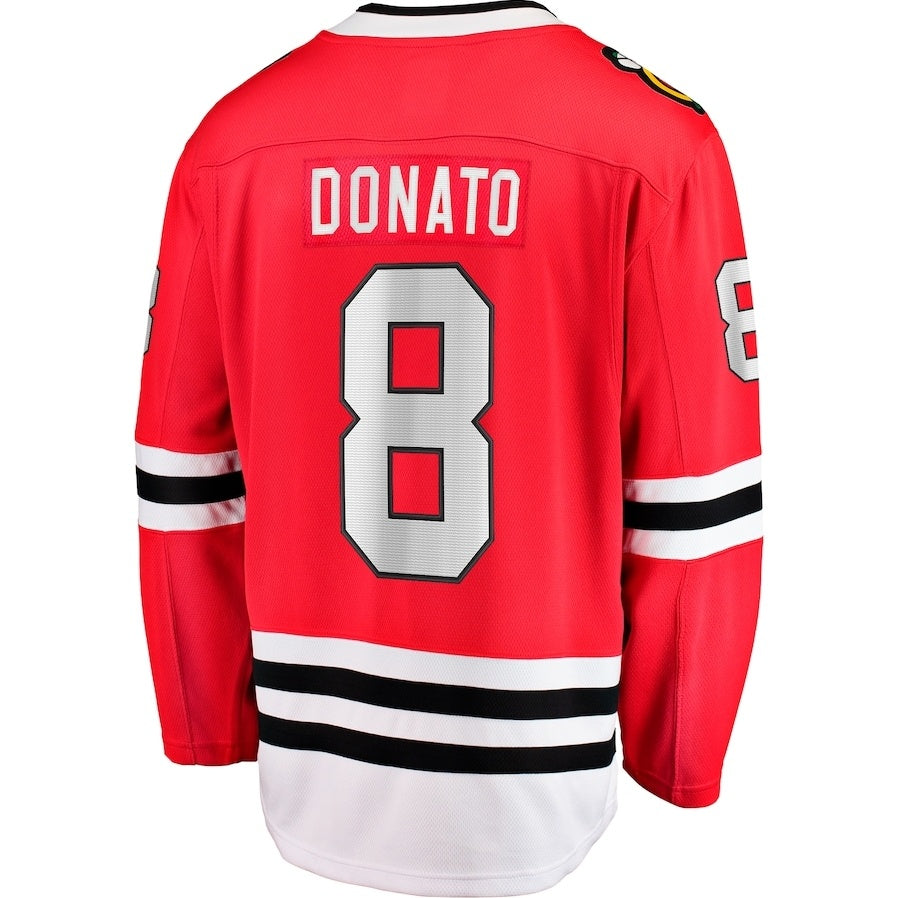Custom #8 Red CHI Hockey Shirt Top