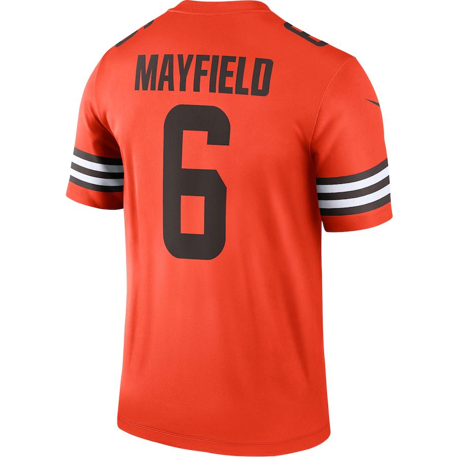 Custom #6 Orange CLE Football Shirt Top
