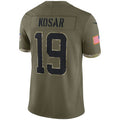 Custom #19 Olive 2022 CLE Football Shirt Top