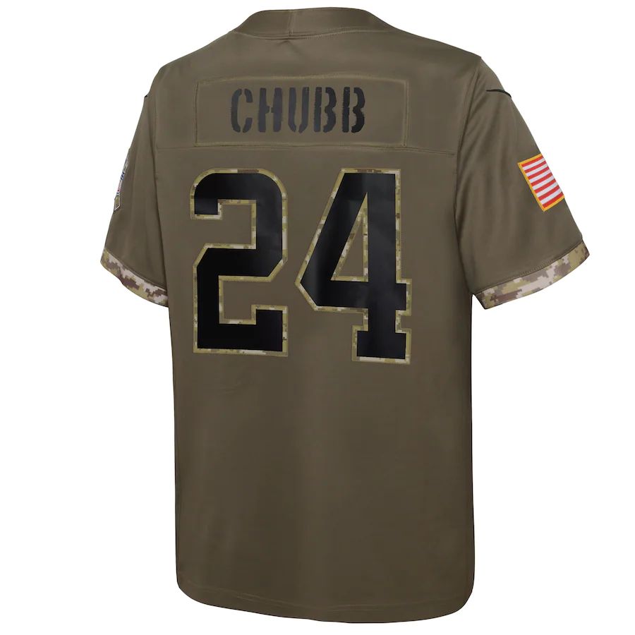 Custom #24 Olive 2022 CLE Football Shirt Top