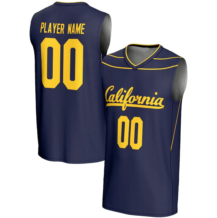Custom Navy Basketball Shirt Top