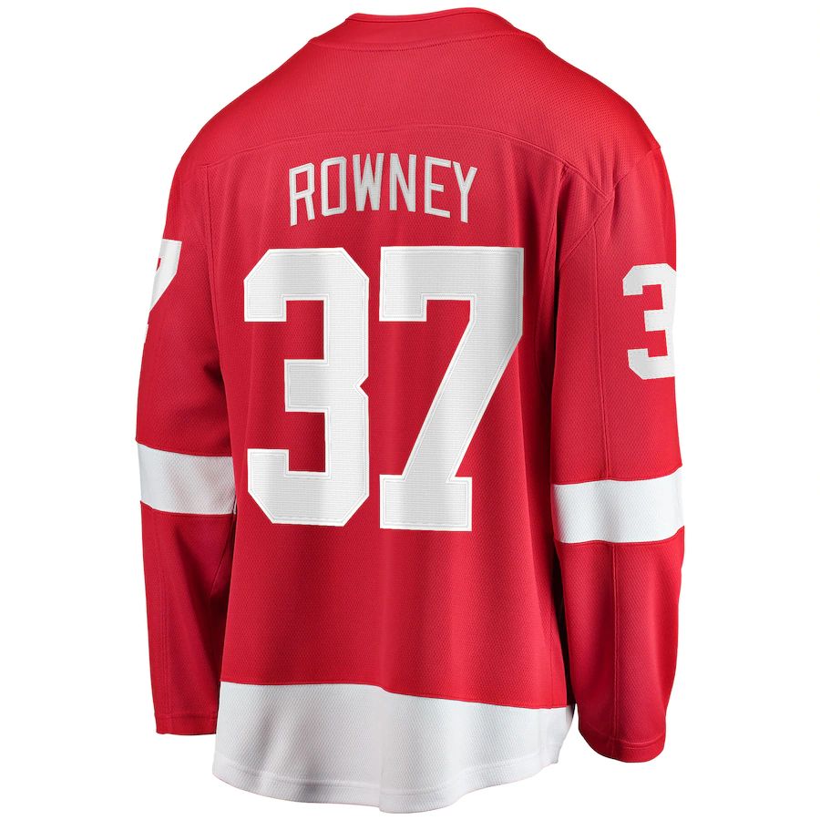 Custom #37 Red DET Hockey Shirt Top