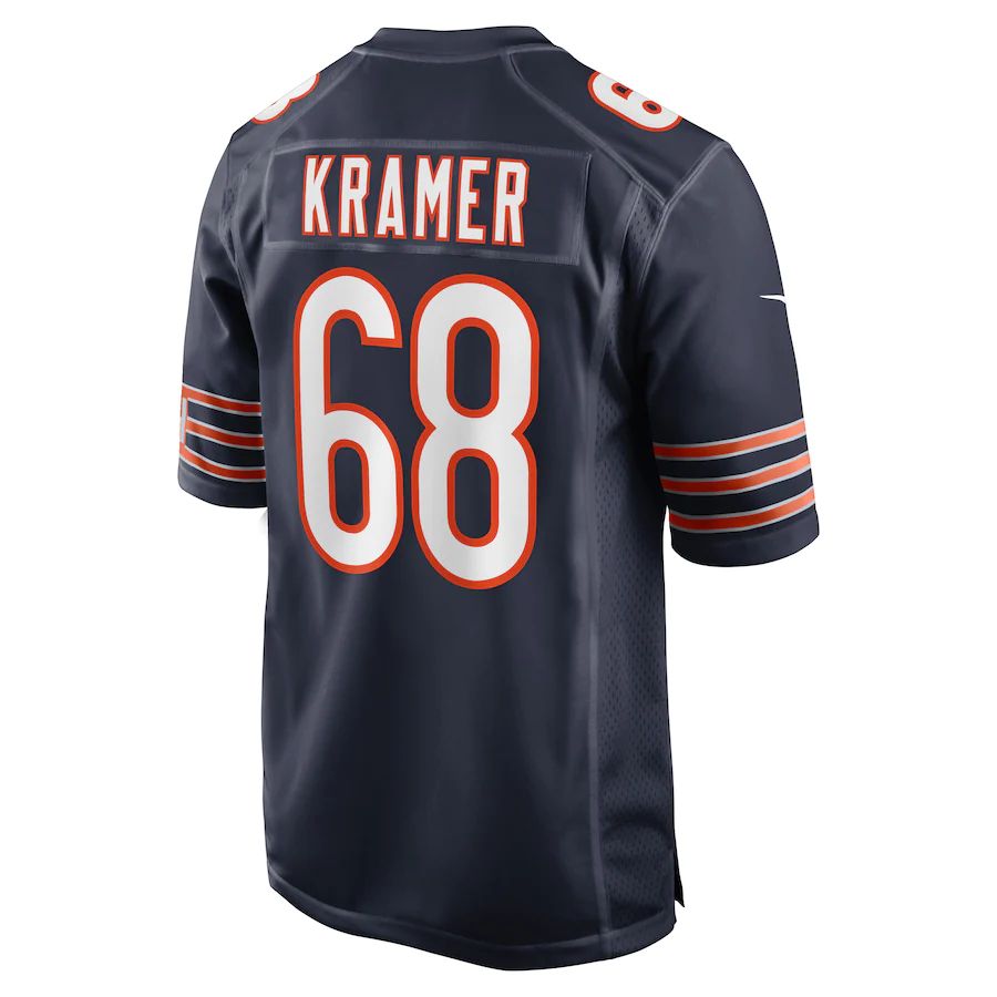 Custom #68 Navy CHI Football Shirt Top