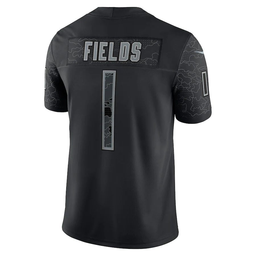 Custom #1 Black CHI Football Shirt Top