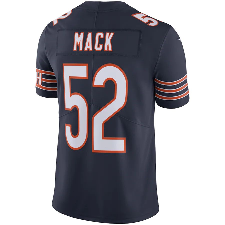 Custom #52 Navy CHI Football Shirt Top
