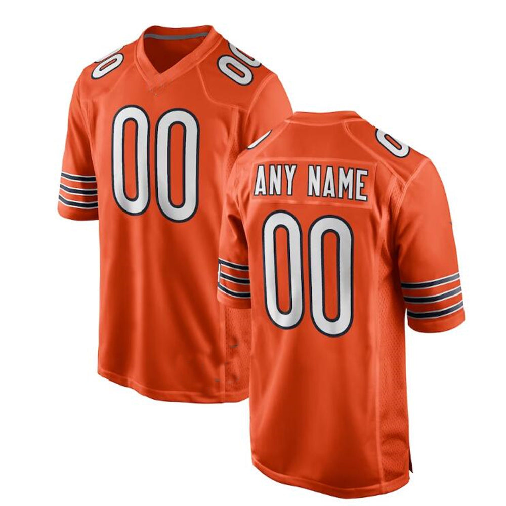 Custom Orange CHI Football Shirt Top