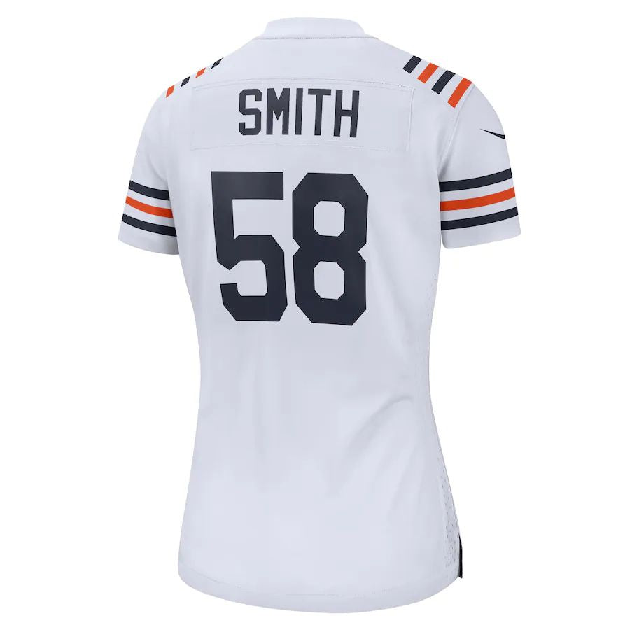 Custom #58 White 2019 CHI Football Shirt Top