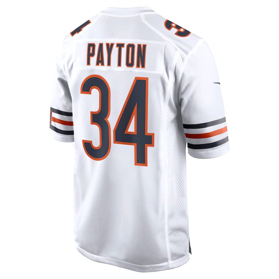 Custom #34 White CHI Football Shirt Top