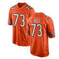 Custom #73 Orange CHI Football Shirt Top
