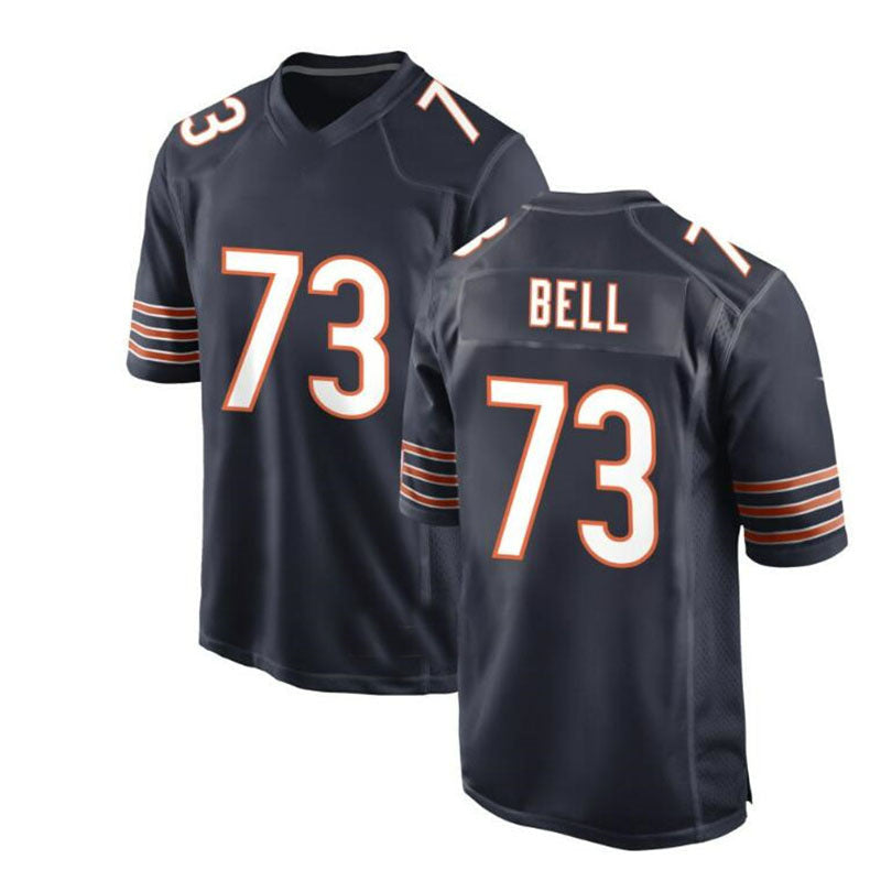 Custom #73 Navy CHI Football Shirt Top