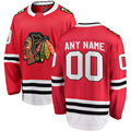 Custom Red CHI Hockey Shirt Top