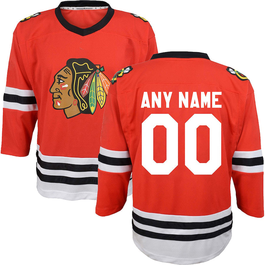 Custom Red CHI Hockey Shirt Top