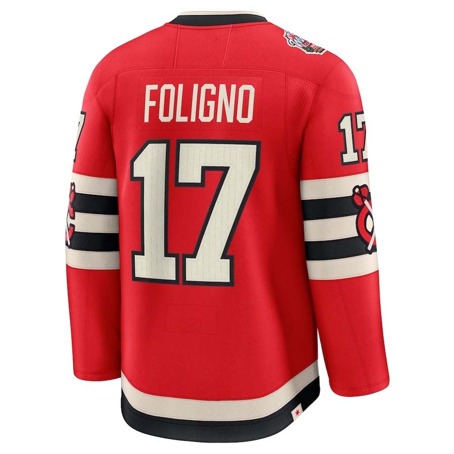 Custom #17 Red 2025 CHI Hockey Shirt Top