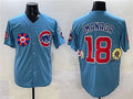 Custom #18 Blue 2025 CHC Baseball Shirt Top