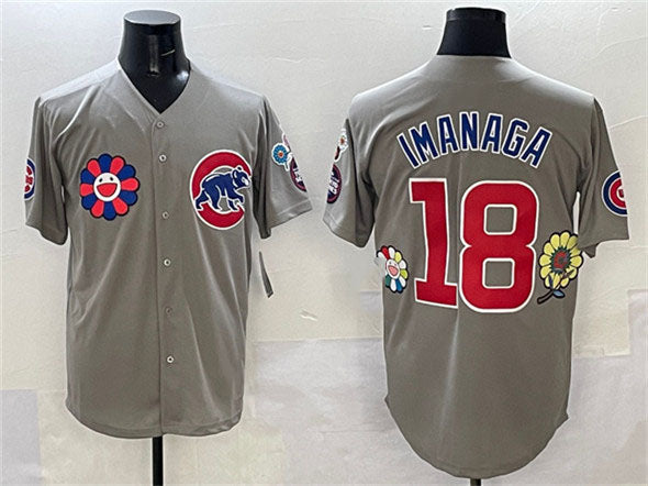 Custom #18 Gray 2025 CHC Baseball Shirt Top