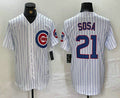 Custom #21 White CHC Baseball Shirt Top