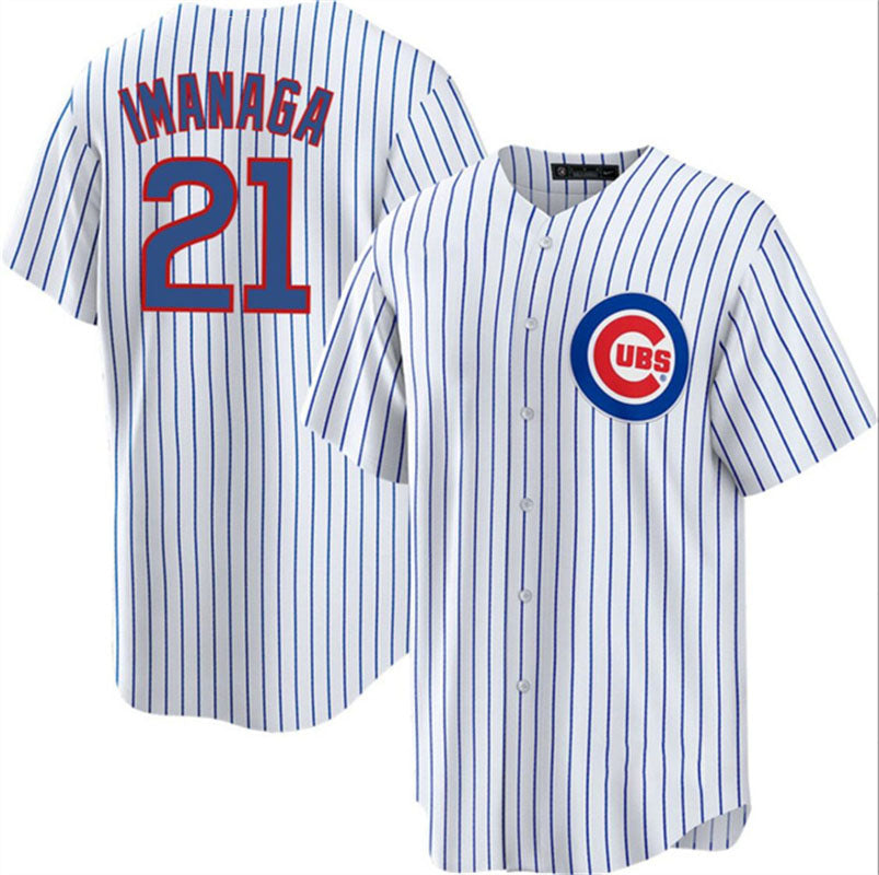 Custom #21 White CHC Baseball Shirt Top