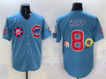 Custom #8 Blue 2025 CHC Baseball Shirt Top