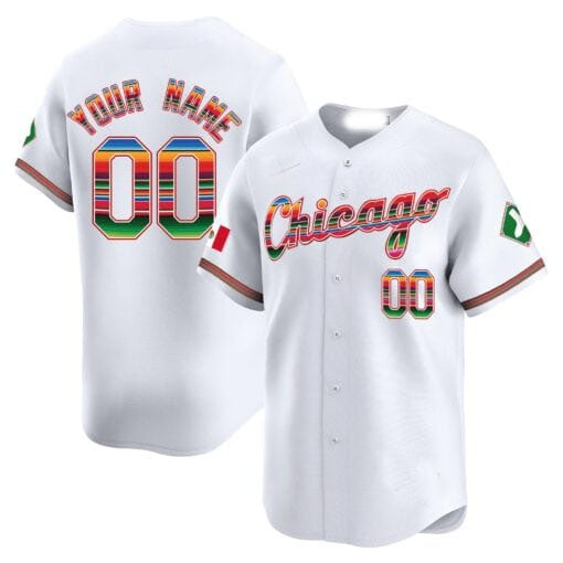 Custom White CWS Baseball Shirt Top
