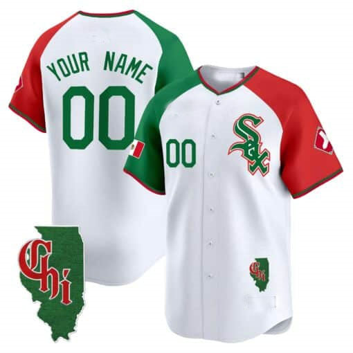 Custom White CWS Baseball Shirt Top