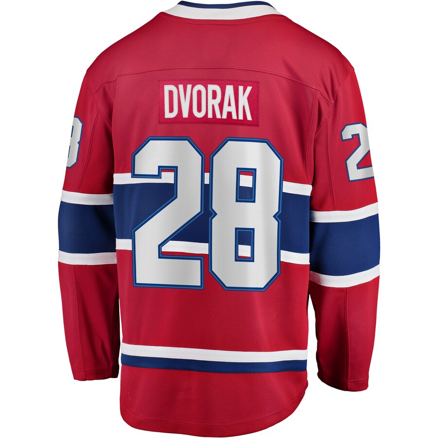 Custom #28 Red MTL Hockey Shirt Top