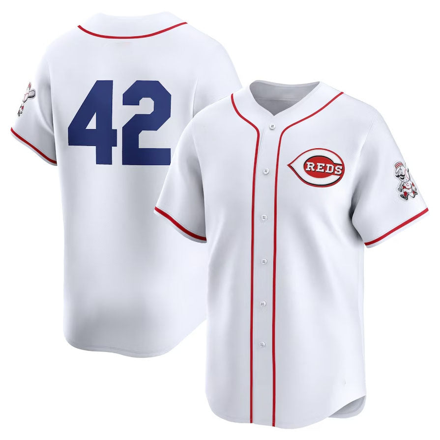 Custom #42 White 2024 Jackie Robinson Day CIN Baseball Shirt Top