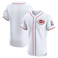 Custom White CIN Baseball Shirt Top