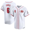 Custom #6 White CIN Baseball Shirt Top