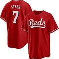 Custom #7 Red CIN Baseball Shirt Top