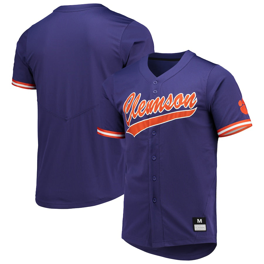 Custom Purple DET Baseball Shirt Top