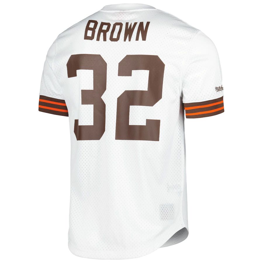 Custom #32 White CLE Football Shirt Top