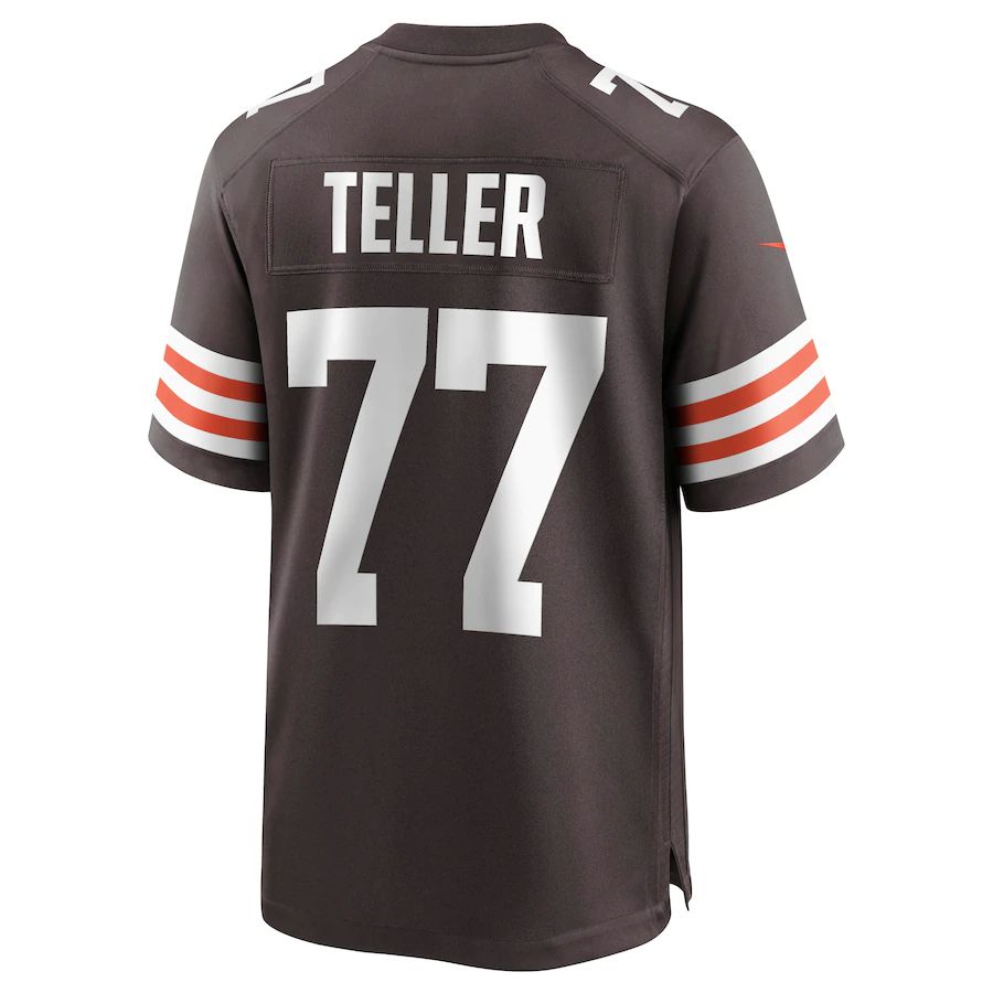 Custom #77 Brown CLE Football Shirt Top