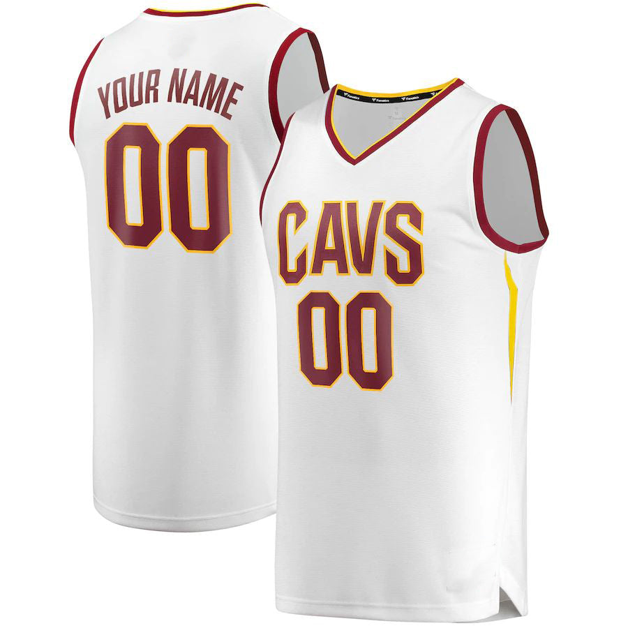 Custom White CLE Basketball Shirt Top