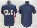 Custom Navy 2024 City Connect CLE Baseball Shirt Top