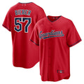 Custom #57 Red CLE Baseball Shirt Top