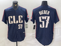 Custom #22 Navy 2024 City Connect CLE Baseball Shirt Top