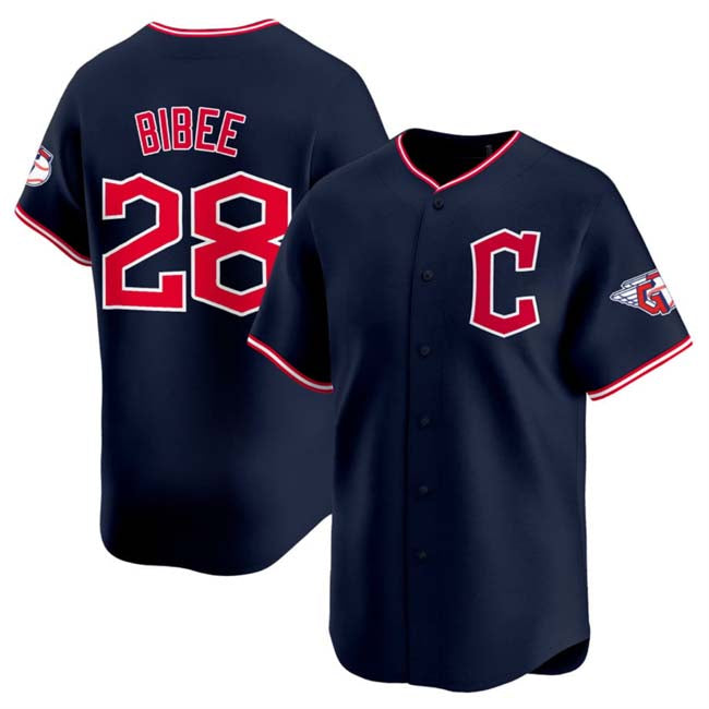 Custom #28 Navy 2025 CLE Baseball Shirt Top