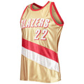 Custom #22 Gold 1991 POR Basketball Shirt Top