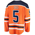 Custom #5 Orange EDM Hockey Shirt Top