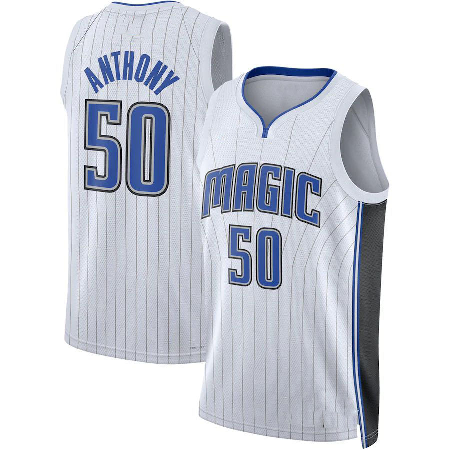Custom #50 White 2022 ORL Basketball Shirt Top